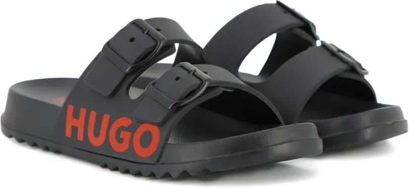HUGO KIDS Slippers met gespen Zwart - Foto 1