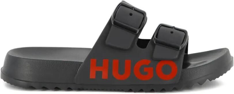 HUGO KIDS Slippers met gespen Zwart - Foto 4