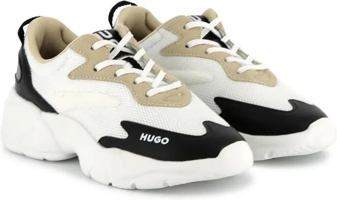 HUGO KIDS Sneakers met colourblocking Wit