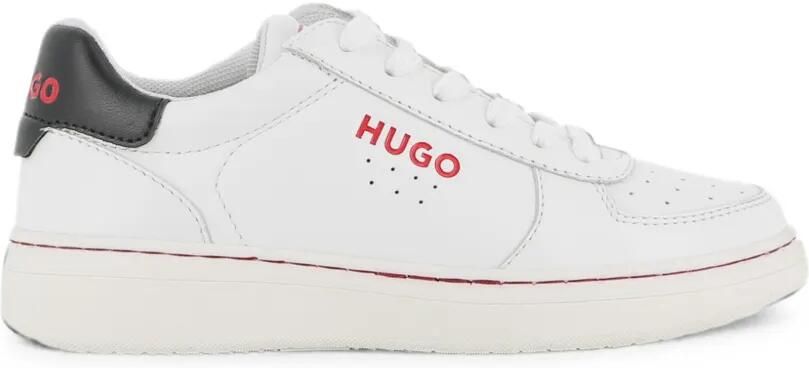 HUGO KIDS Sneakers met logo-print en geperforeerde details Wit - Foto 4