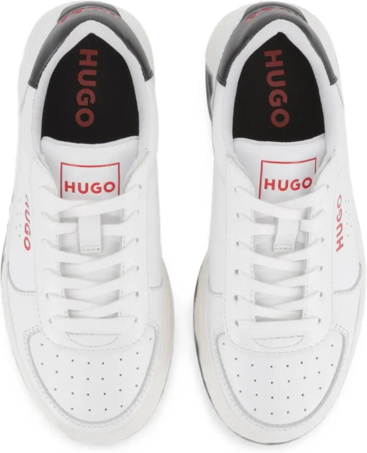 HUGO KIDS Sneakers met logo-print en geperforeerde details Wit - Foto 2