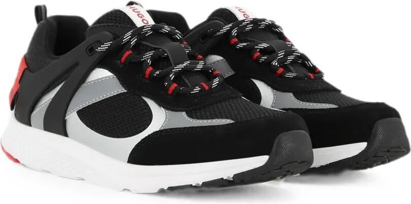 HUGO KIDS Sneakers met mesh vlakken Zwart