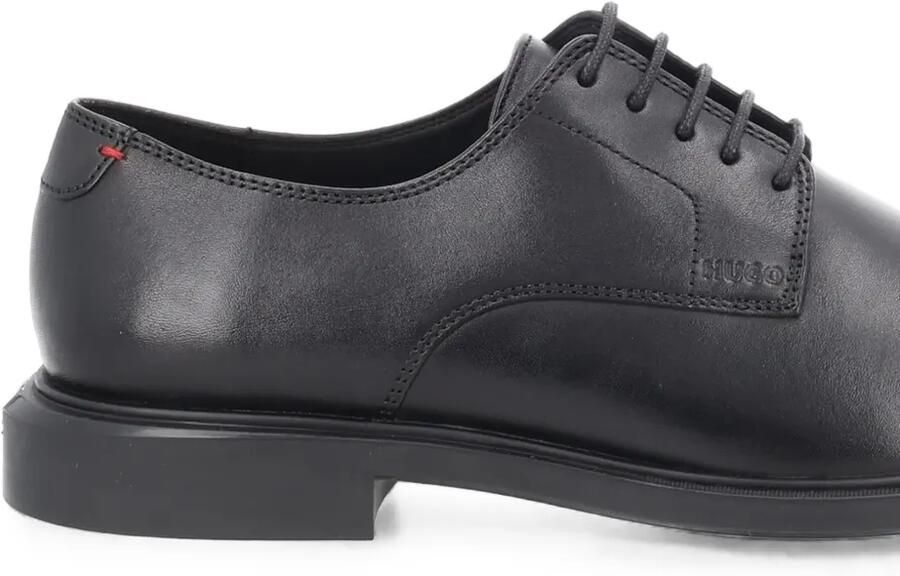 HUGO Leren derby schoenen met logo-reliëf Zwart - Foto 2