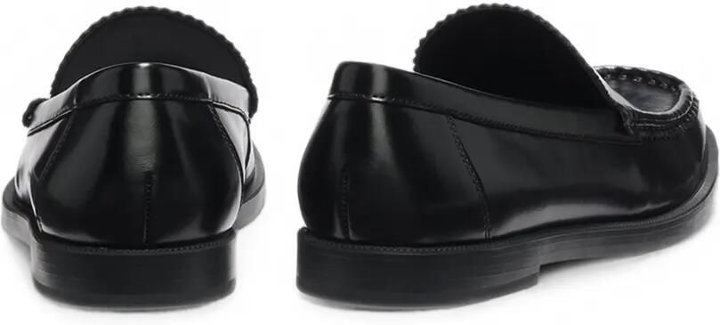 HUGO Leren mocassins met gestapeld logo Zwart - Foto 3