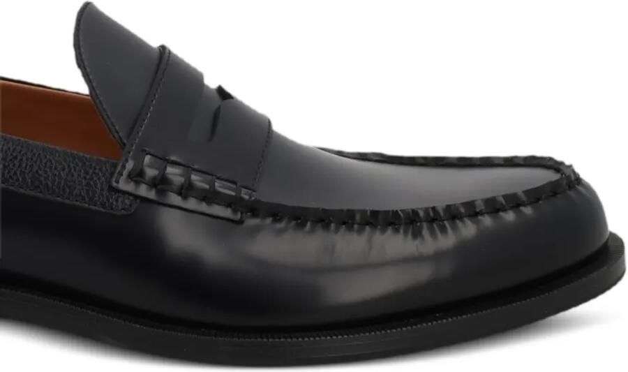 HUGO Leren penny loafers Zwart - Foto 2