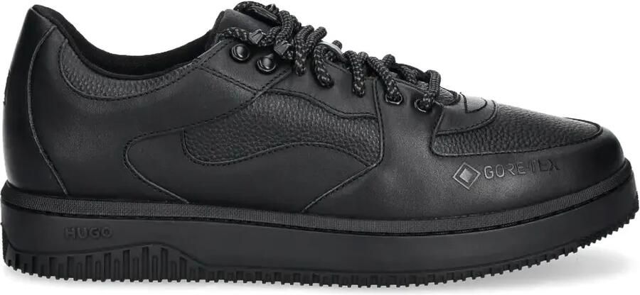 HUGO Leren sneakers Zwart