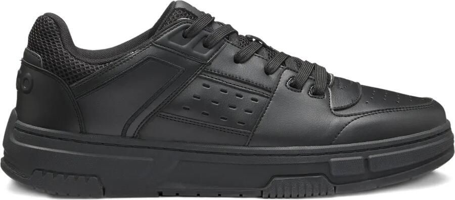 HUGO Leren sneakers Zwart