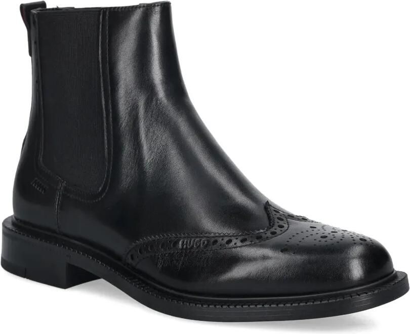 HUGO Lysander laarzen met brogue detail en vlak Zwart - Foto 3