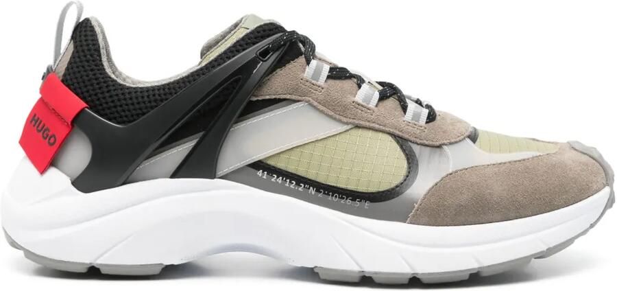HUGO Mesh sneakers Groen
