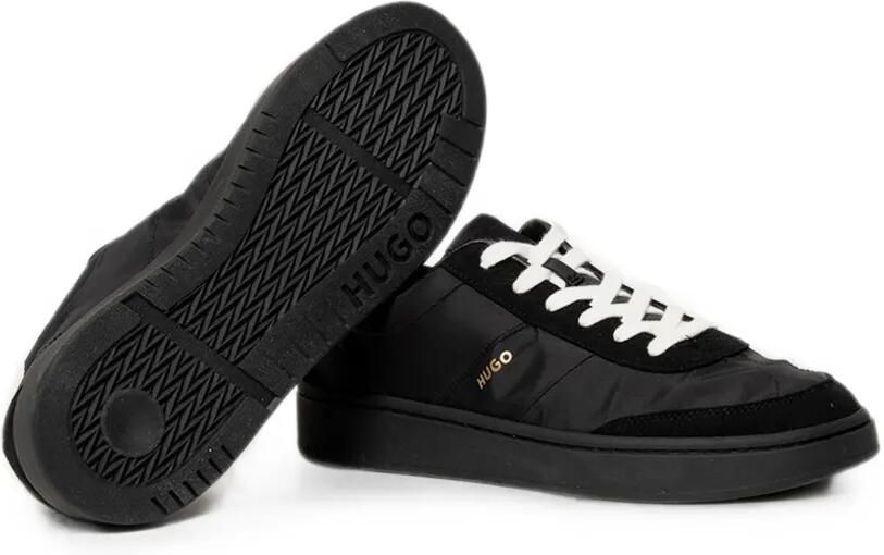 HUGO Neston sneakers met vlakken en logoprint Zwart - Foto 4