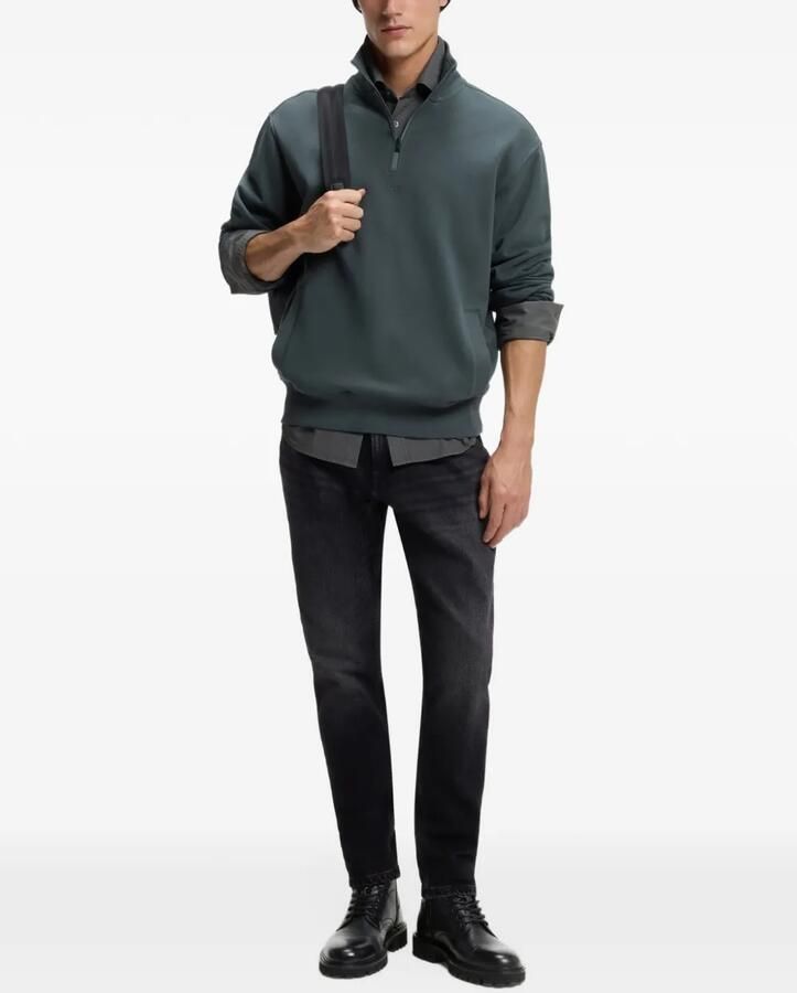 HUGO pebbled-leather lace-up boots Zwart - Foto 3