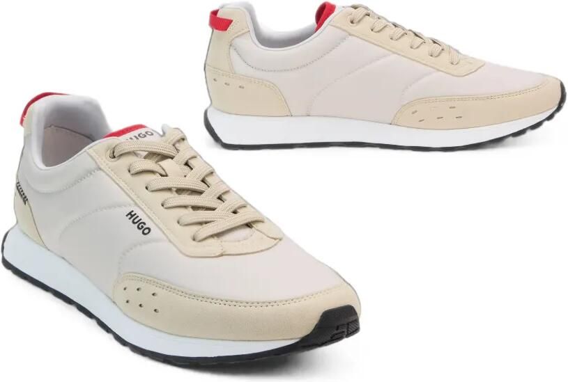 HUGO Retro-geïnspireerde sneakers met imitatiesuède Grijs