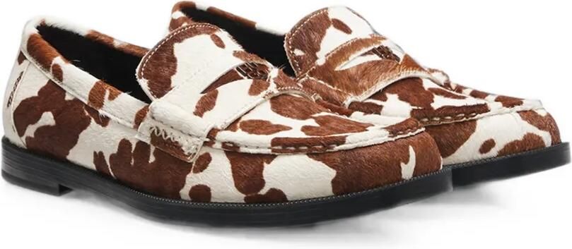 HUGO Semi-vierkante loafers met tonale hardware Wit