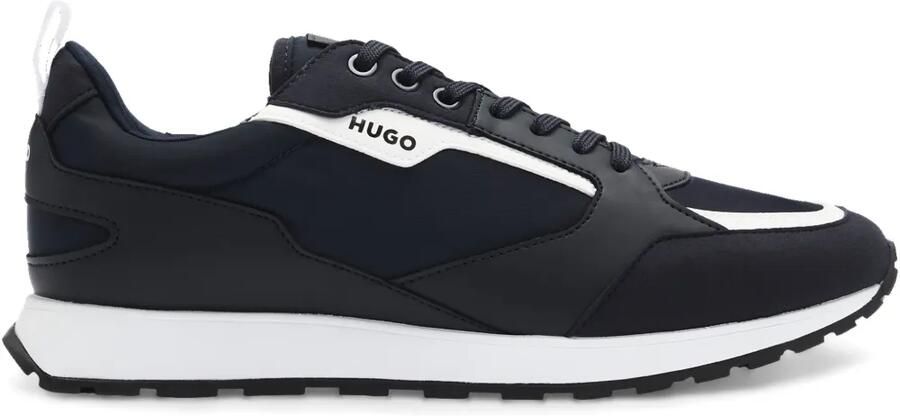 HUGO Sneakers met logoprint Blauw