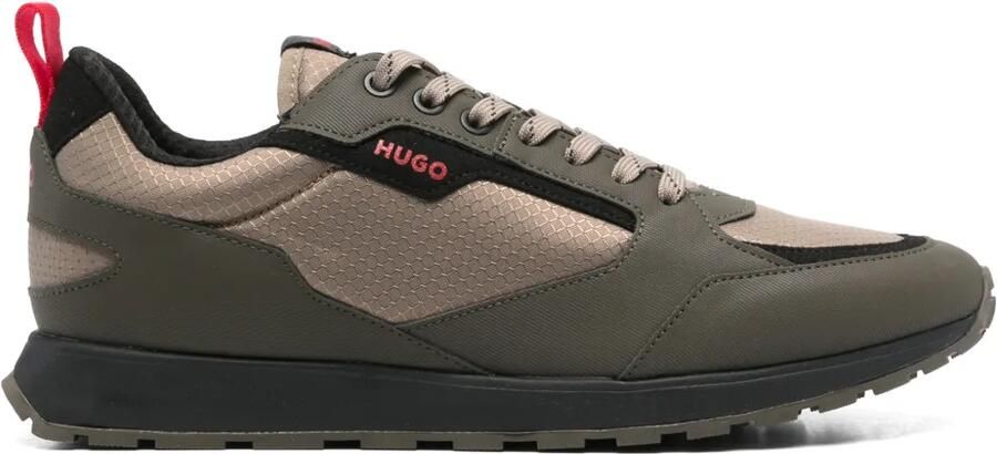 HUGO Sneakers met ripstop vlakken Groen