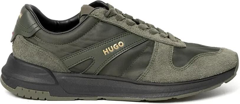HUGO Sneakers met vlakken en logoprint Groen