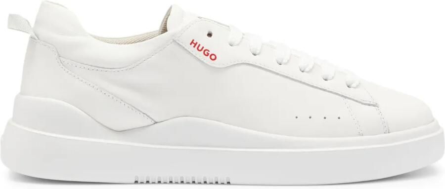 HUGO Sneakers met vlakken en logoprint Wit