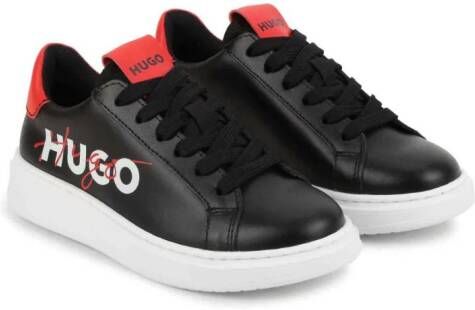 HUGO KIDS Sneakers met logoprint Zwart