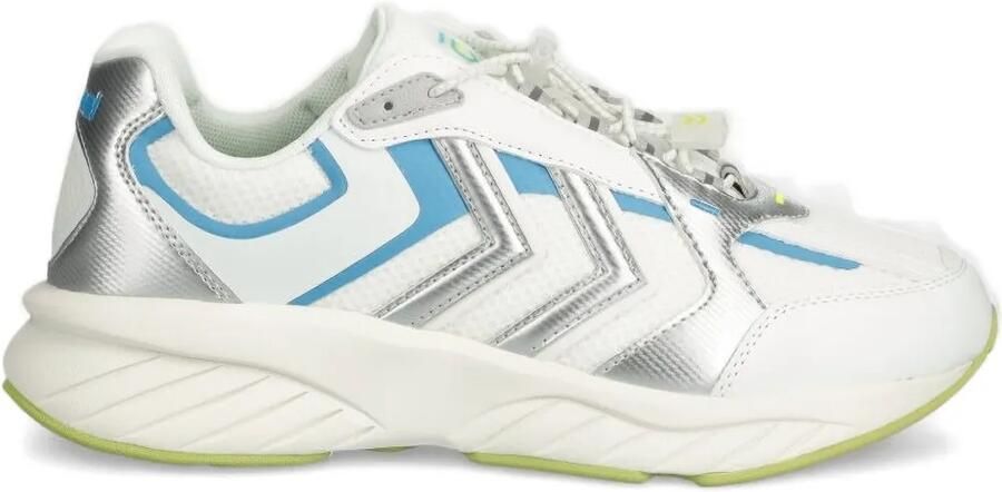 Hummel Reach LX 6000 SV metallic sneakers met chevron streep Wit