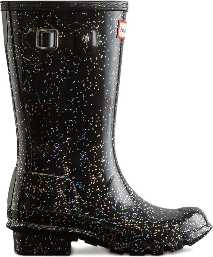 Hunter Kids First Giant regenlaarzen met glitters Zwart