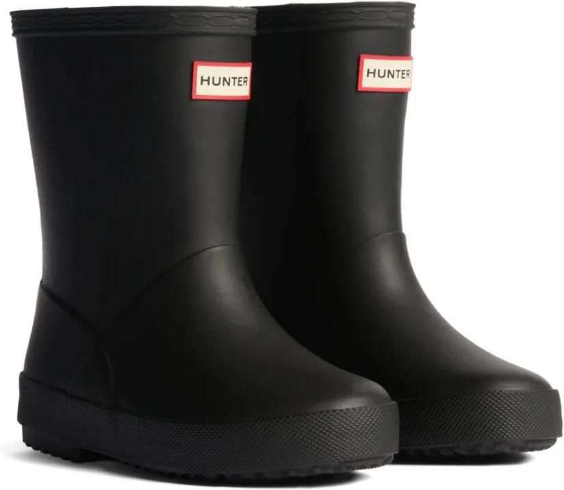 Hunter Kids Laarzen met logopatch Zwart