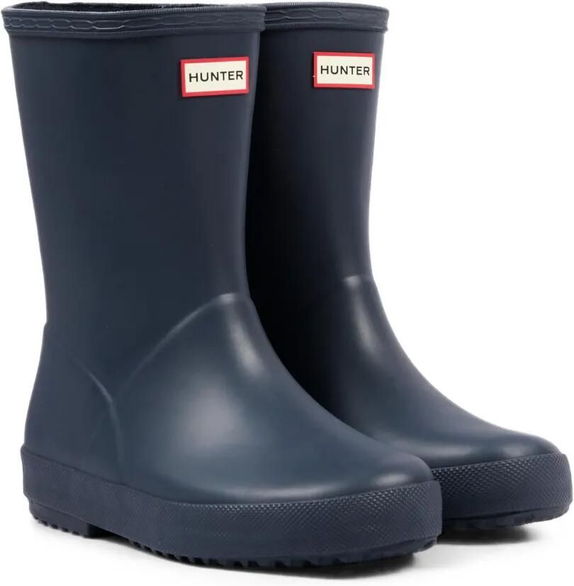 Hunter Kids Originals Wellington laarzen met logopatch Blauw
