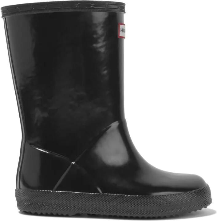 Hunter Kids Regenlaarzen met logopatch Zwart - Foto 4