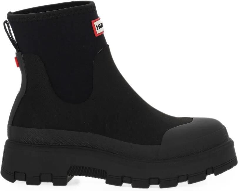Hunter Laarzen met chunky zool en logopatch Zwart