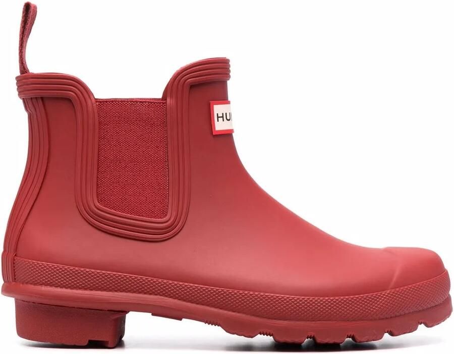 Hunter Laarzen met elastisch zijvlak Rood
