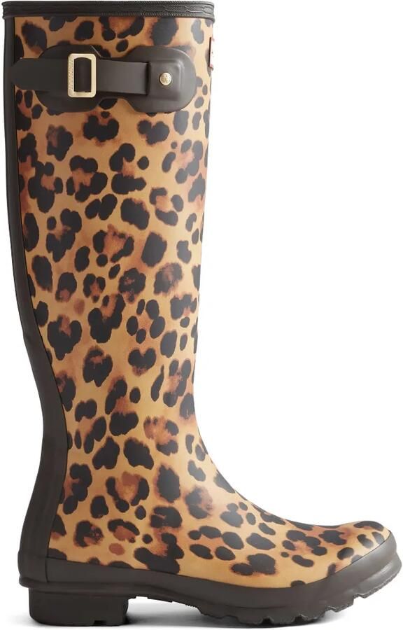 Hunter Laarzen met luipaardprint Beige