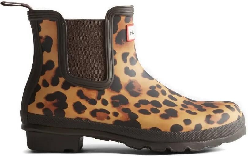 Hunter Original Chelsea laarzen met luipaardprint Bruin