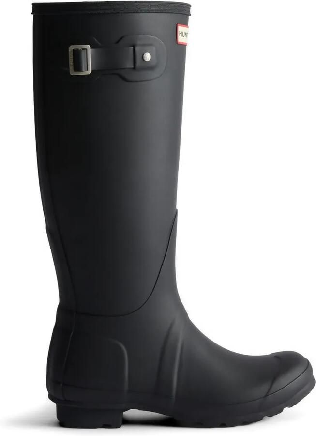 Hunter Original Tall laarzen met tartan ruit Zwart