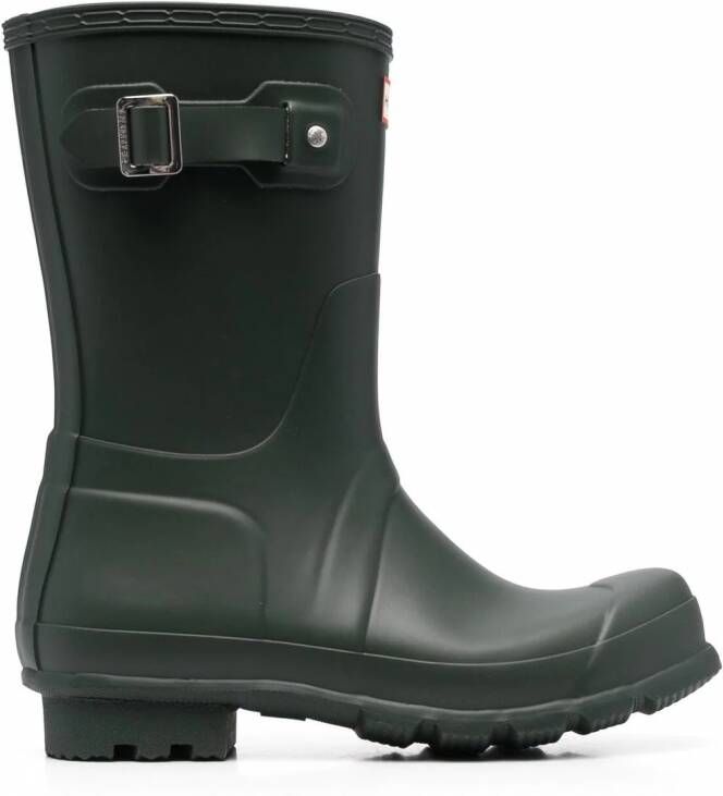 Hunter Regenlaarzen met logodetail Groen