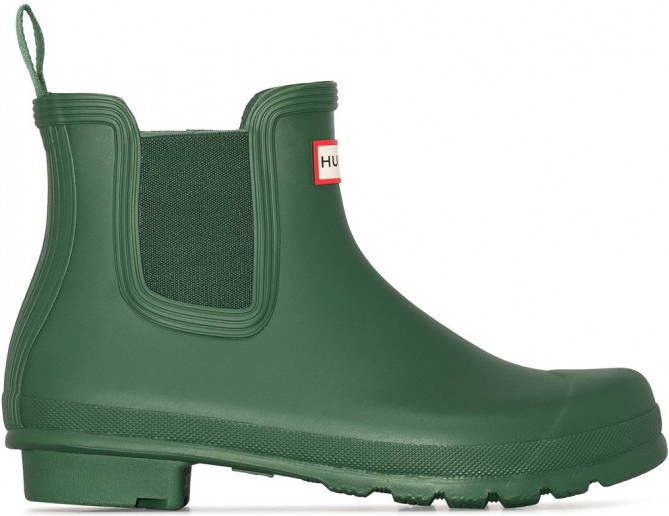 Hunter Original Chelsea laarzen Groen