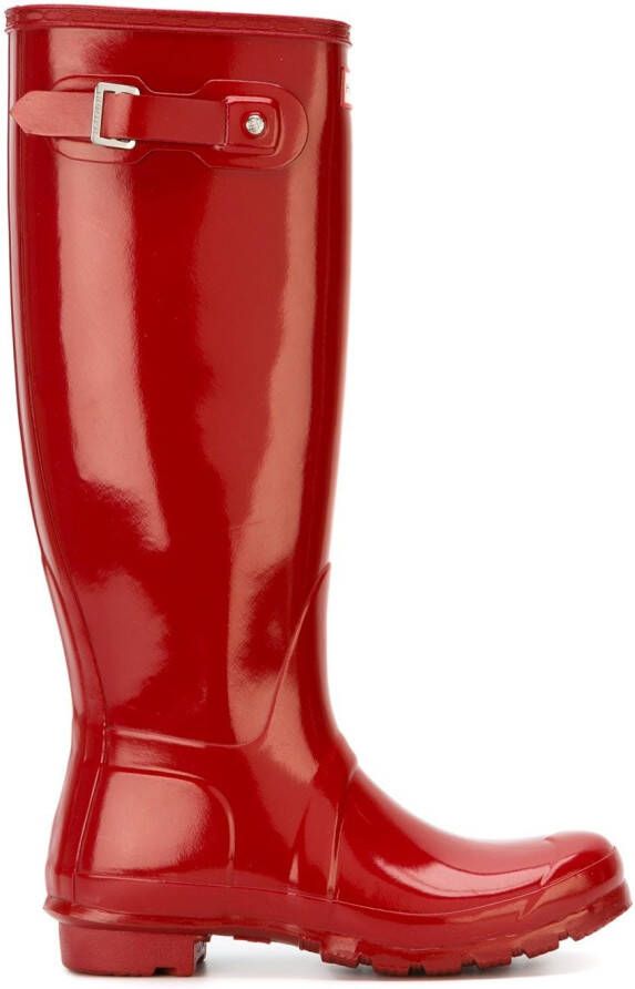 Hunter original tall gloss boots Rood