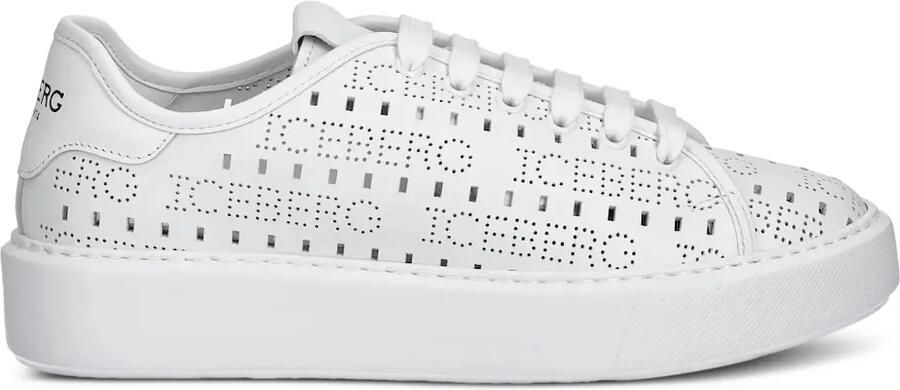 Iceberg Bozeman sneakers met geperforeerd logo Wit