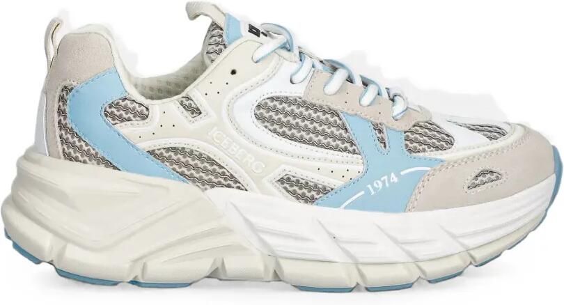 Iceberg ICB-One mesh sneakers met vlakken Wit