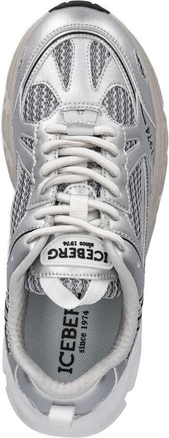 Iceberg ICB One sneakers met mesh vlakken Zilver - Foto 3