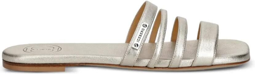 Iceberg Metallic sandalen met meerdere bandjes Zilver