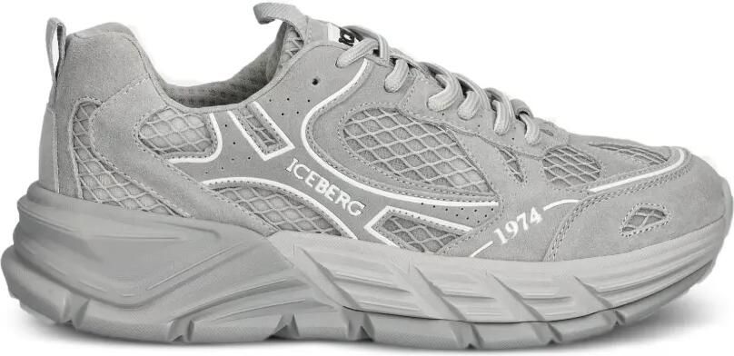 Iceberg Sneakers met mesh vlakken Grijs - Foto 2