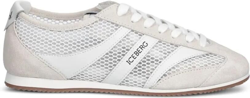 Iceberg Snoot suède sneakers met mesh vlakken Wit