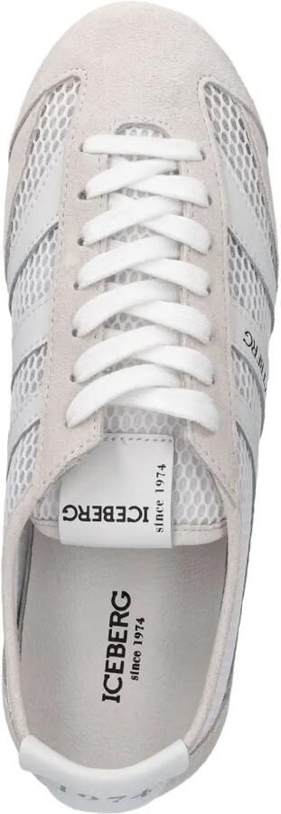 Iceberg Snoot suède sneakers met mesh vlakken Wit - Foto 4