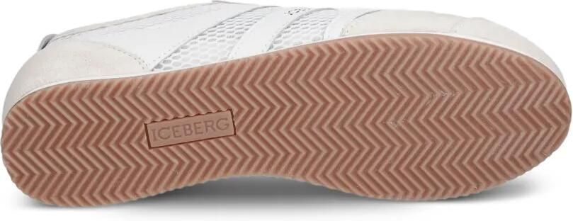 Iceberg Snoot suède sneakers met mesh vlakken Wit - Foto 5
