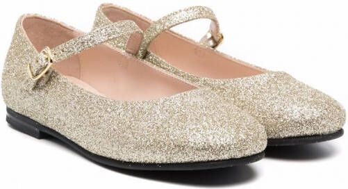 Il Gufo Ballerina's met glitter Goud