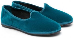 Il Gufo Fluwelen slippers Blauw