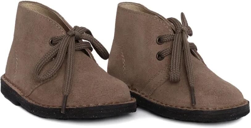 Il Gufo Leren desert boots met veters Bruin