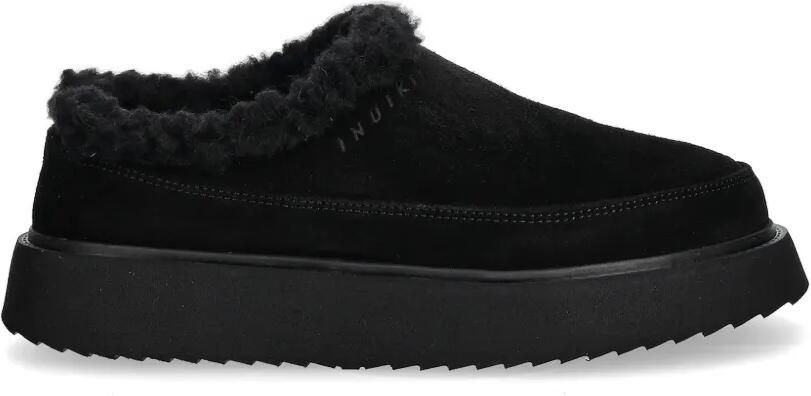 Inuikii Classic Micro slippers met lammy afwerking Zwart