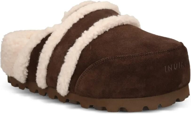 Inuikii Cozy suède loafers met lammy-afwerking Bruin - Foto 4