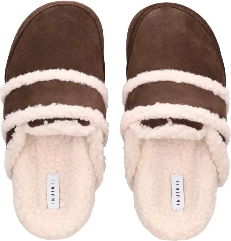 Inuikii Cozy suède loafers met lammy-afwerking Bruin - Foto 2