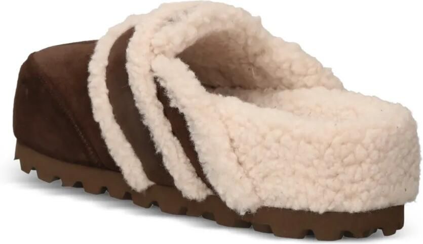 Inuikii Cozy suède loafers met lammy-afwerking Bruin - Foto 3